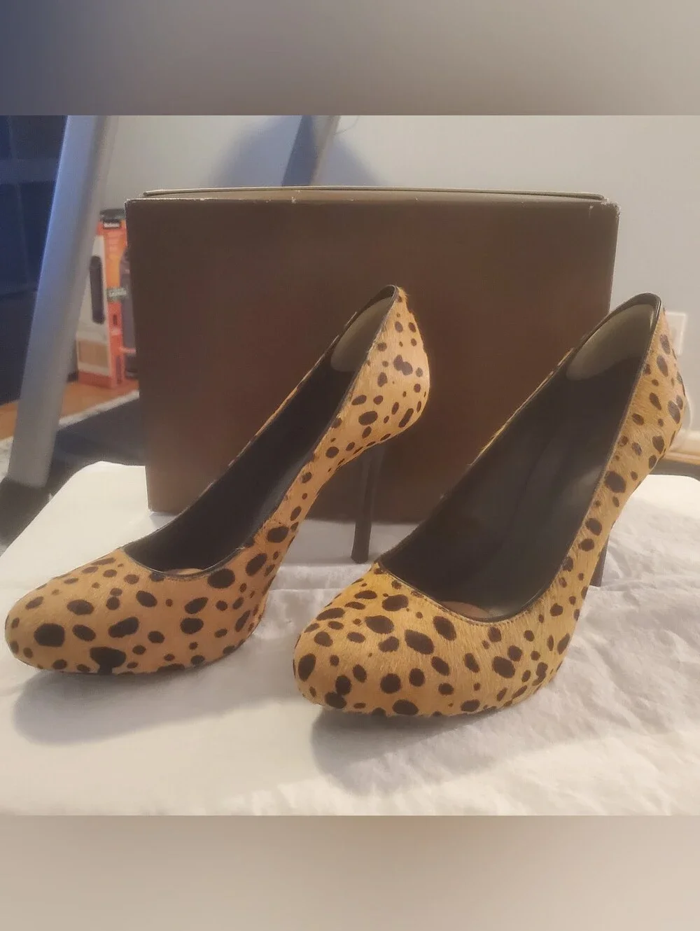 Tory Burch Cheetah Print Calf Hair Pumps
